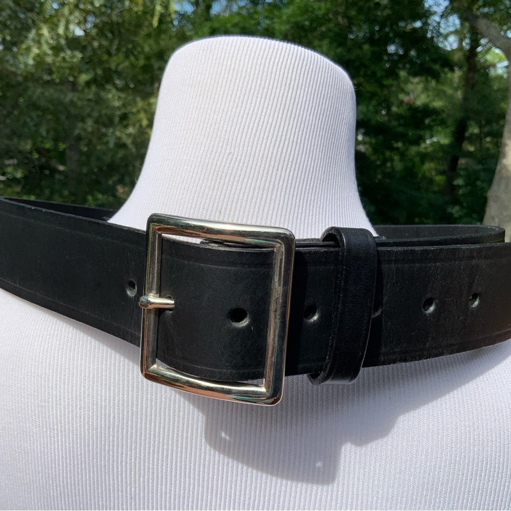Boston Leather Garrison Black Leather Belt 6505